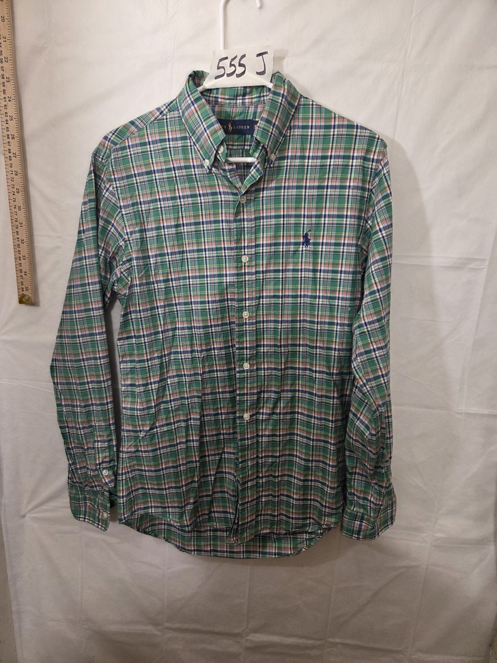 Ralph Lauren Green & Blue Plaid Button-Down Shirt